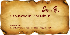 Szauervein Zoltán névjegykártya