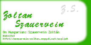 zoltan szauervein business card